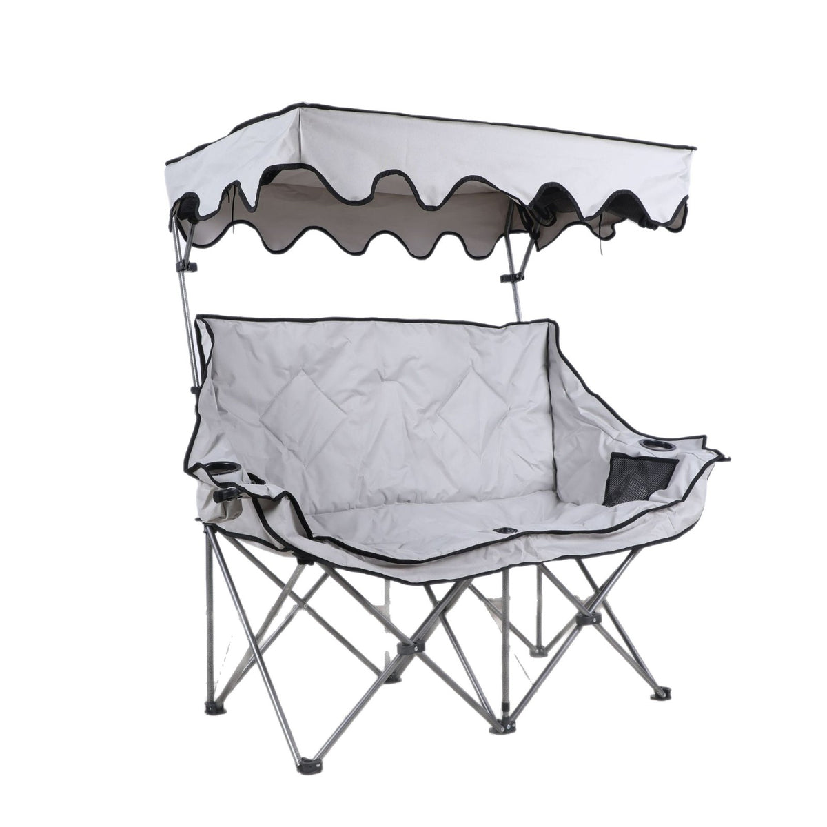 SupplyPax Two-Person Folding Camping Seat with Canopy – camping folding seat, product image 1